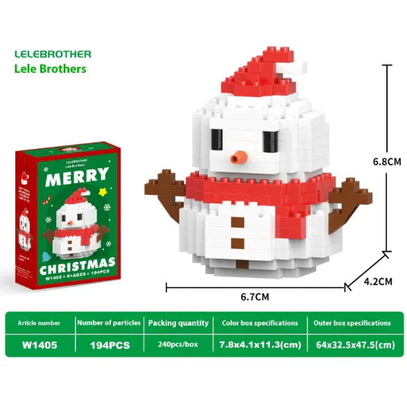 Christmas-Themed Santa Claus Tiny Particle Building Blocks