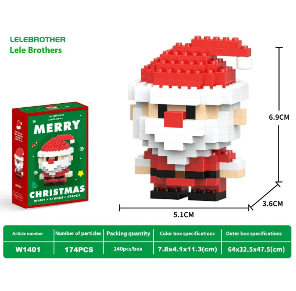 Christmas-Themed Santa Claus Tiny Particle Building Blocks