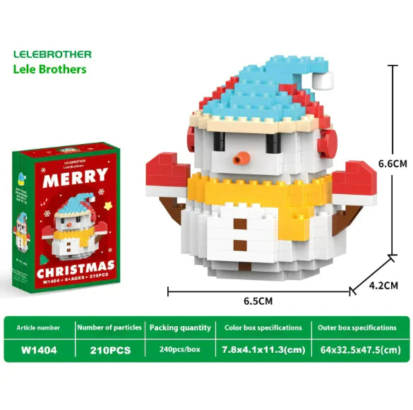 Christmas-Themed Santa Claus Tiny Particle Building Blocks