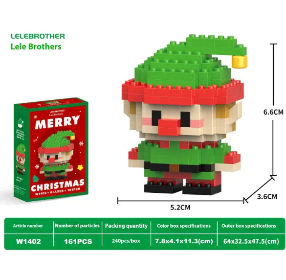 Christmas-Themed Santa Claus Tiny Particle Building Blocks